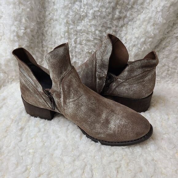Seychelles 'Snare' Pewter Metallic Booties sz 6 - Picture 5 of 7